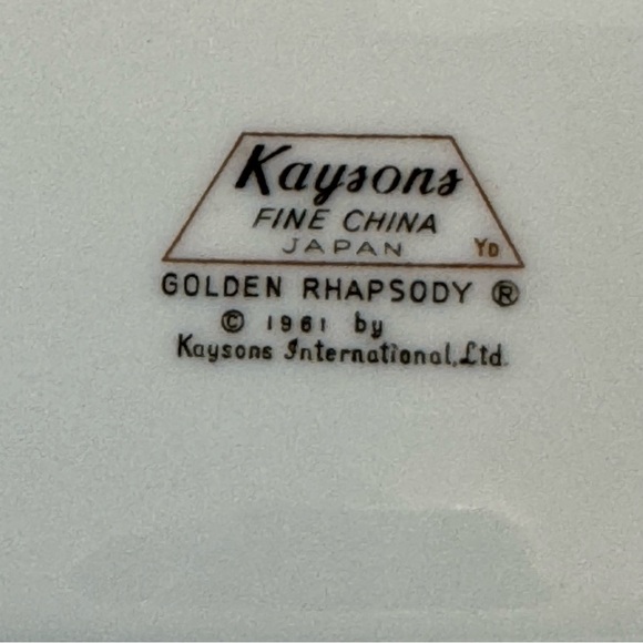 Kaysons Fine China 1961 Golden Rhapsody Butter Dish with Lid Made in Japan - Picture 5 of 7